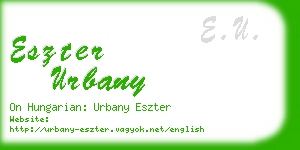 eszter urbany business card
